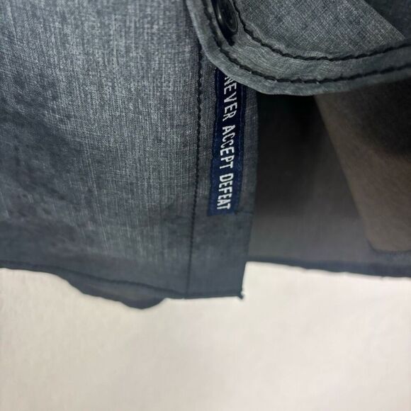 American Fighter Grey and Light Grey Acid Wash Collared Button Down Shirt Men's - Picture 5 of 8